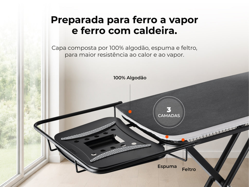 Tábua de Engomar Para Ferro Com Caldeira 582FL