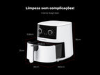Fritadeira Sem Óleo Air Fryer 4.2L Branca 645FL FLAMA