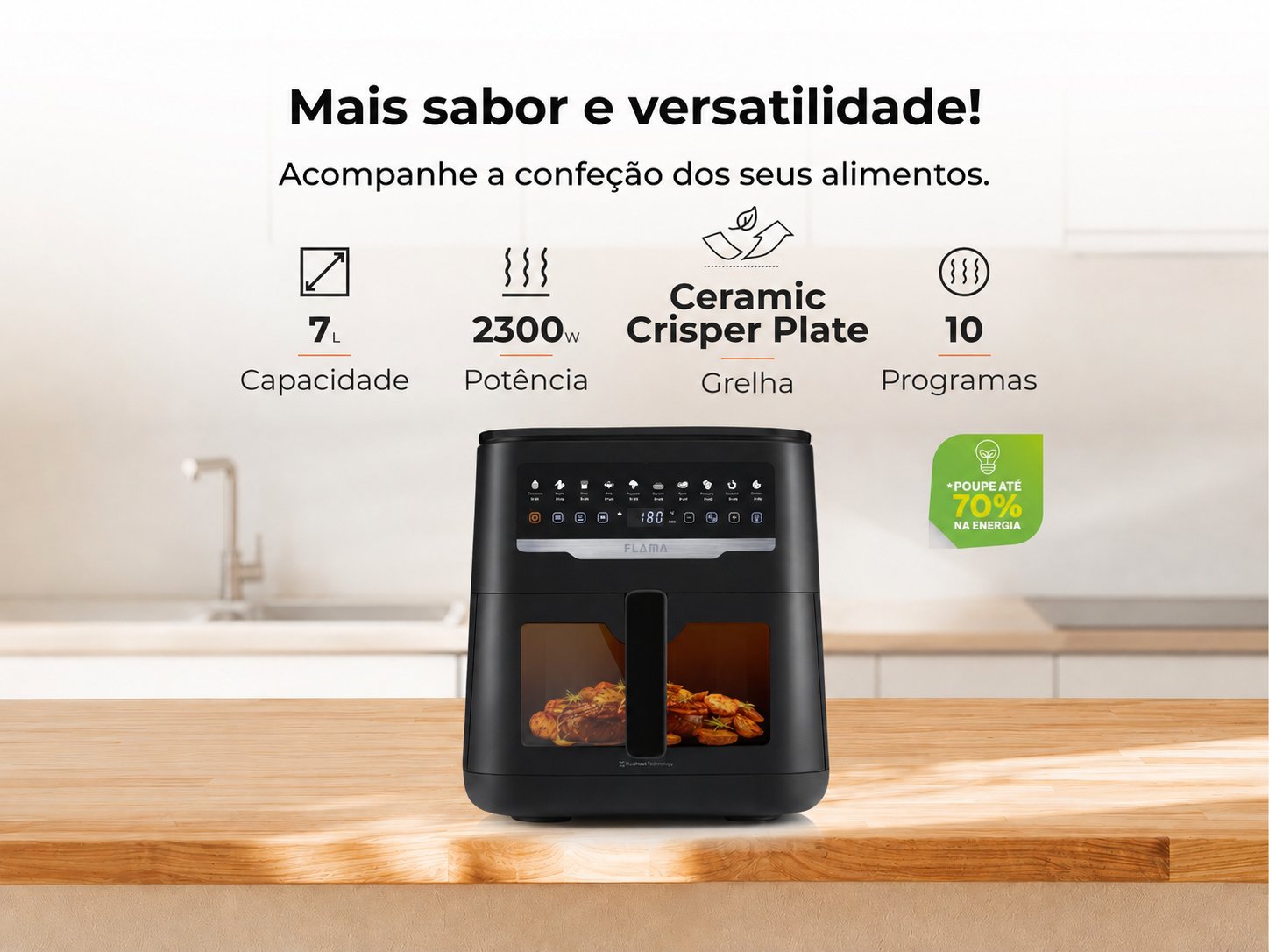 Friteuse sans huile Air Fryer Ceramic CrisperPlate Dual Heat 647FL