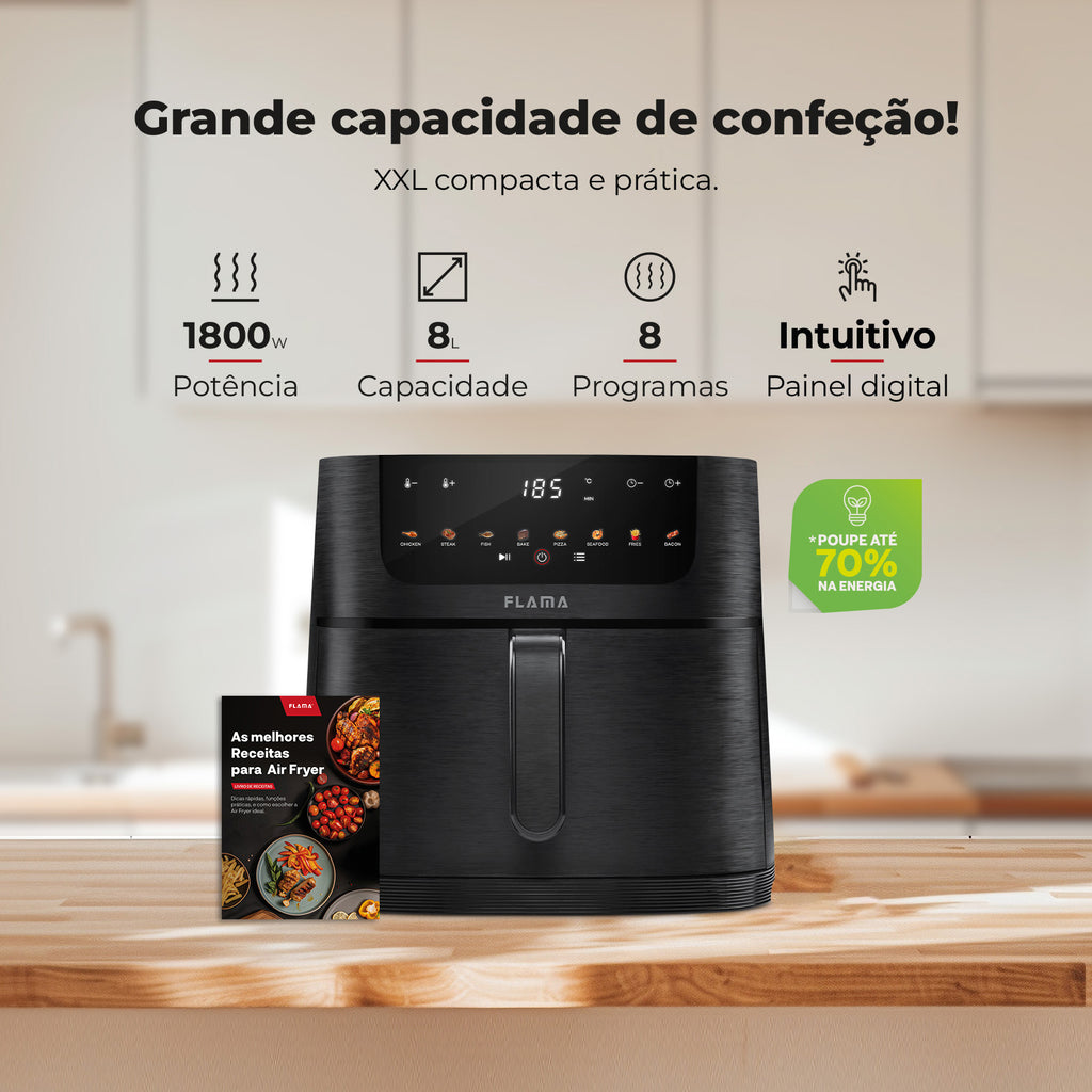 Fritadeira Sem Óleo Air Fryer 8L 648FL
