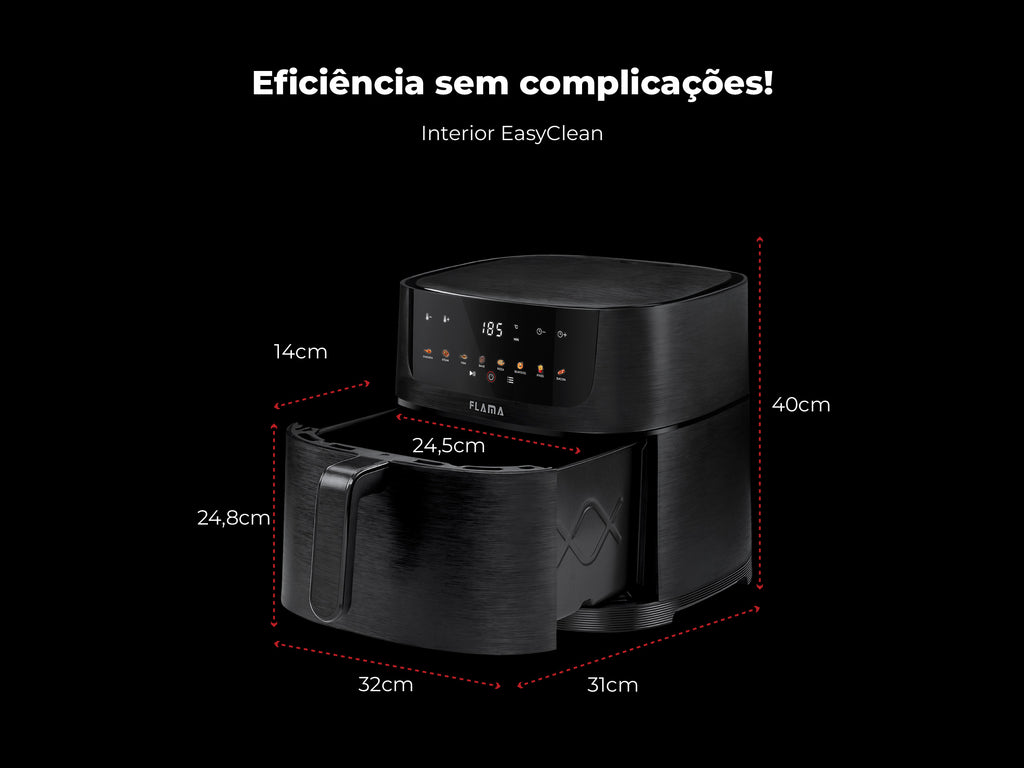 Fritadeira Sem Óleo Air Fryer 8L 648FL FLAMA