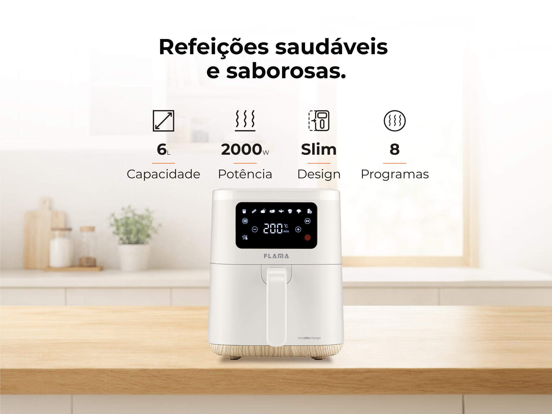Friteuse sans huile Air Fryer Slim Pearl White 651FL