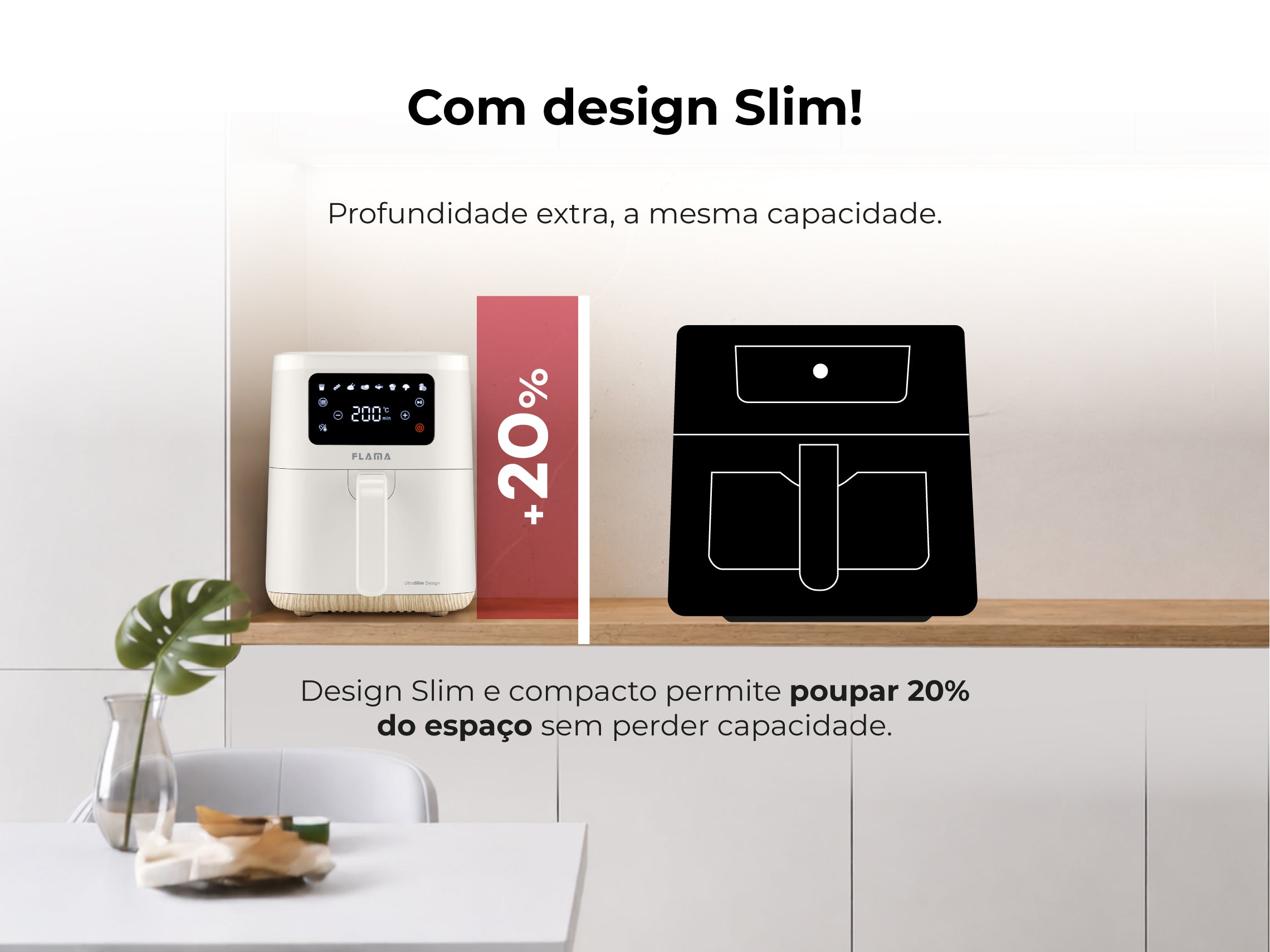 Friteuse sans huile Air Fryer Slim Pearl White 651FL