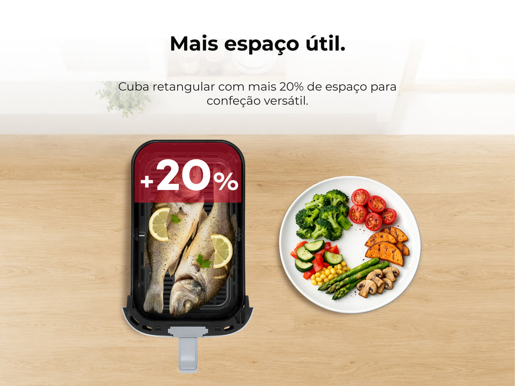 Oil-Free Air Fryer Slim Stone Gray 652FL