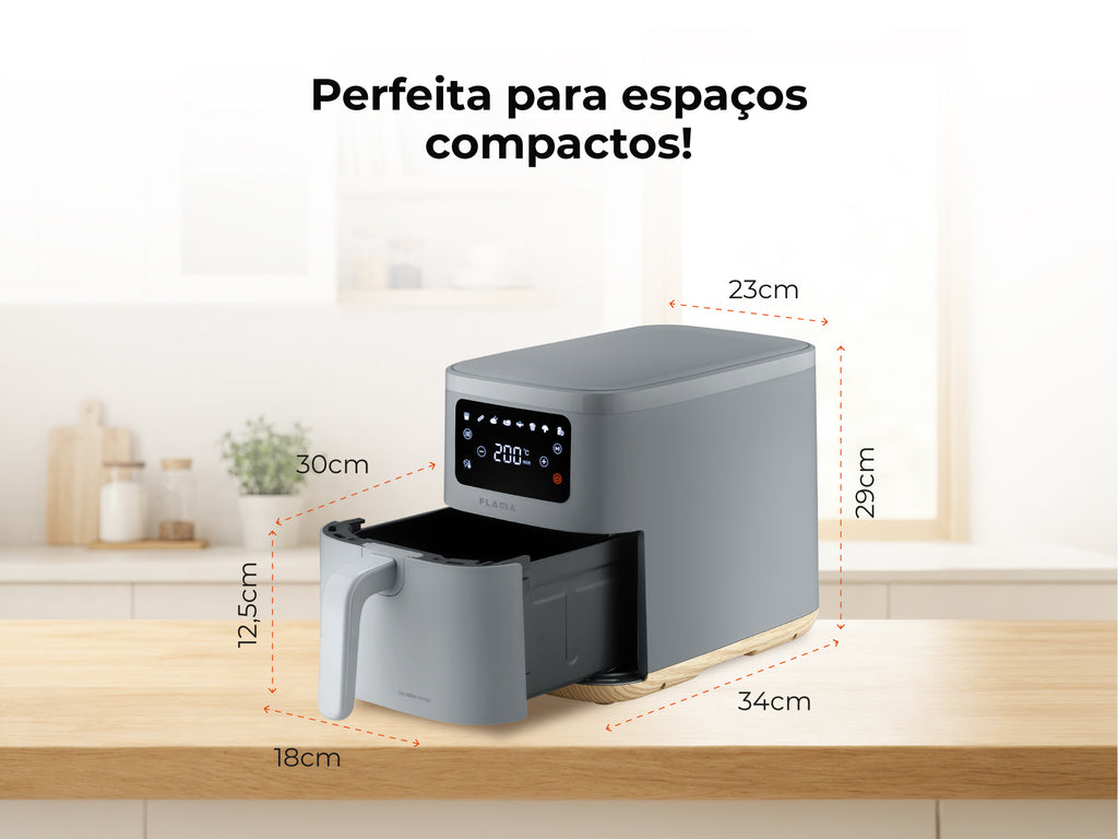 Oil-Free Air Fryer Slim Stone Gray 652FL