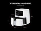 Fritadeira Sem Óleo Air Fryer 4.2L Branca 657FL FLAMA