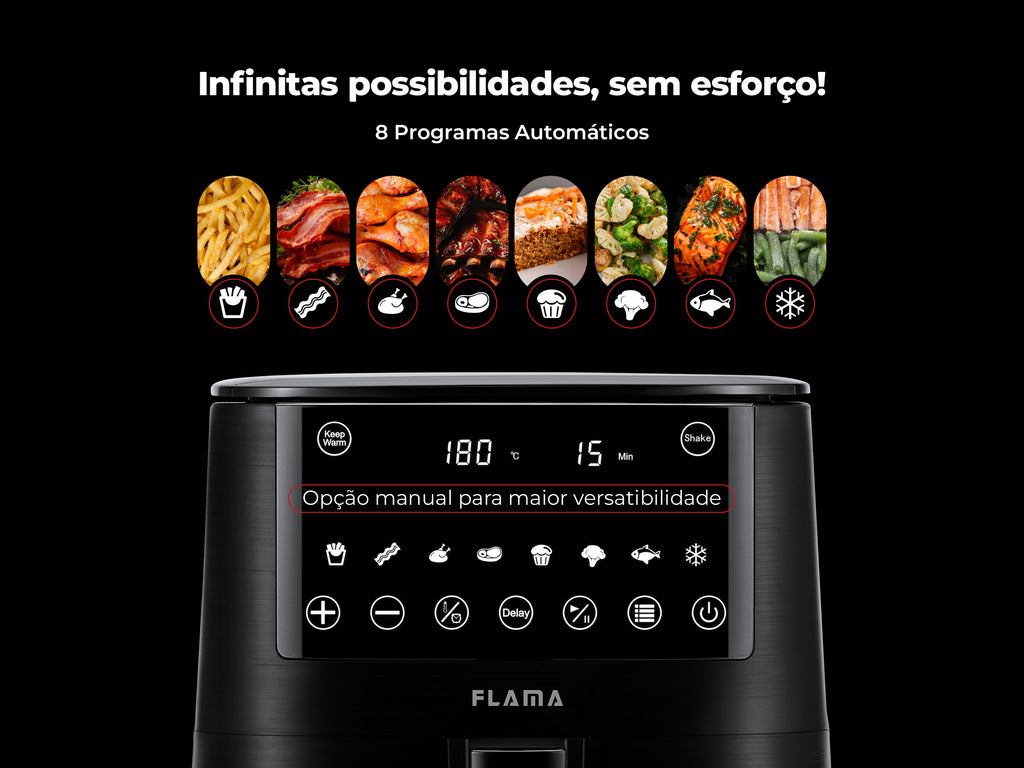 Fritadeira Sem Óleo Air Fryer 4.2L 658FL FLAMA