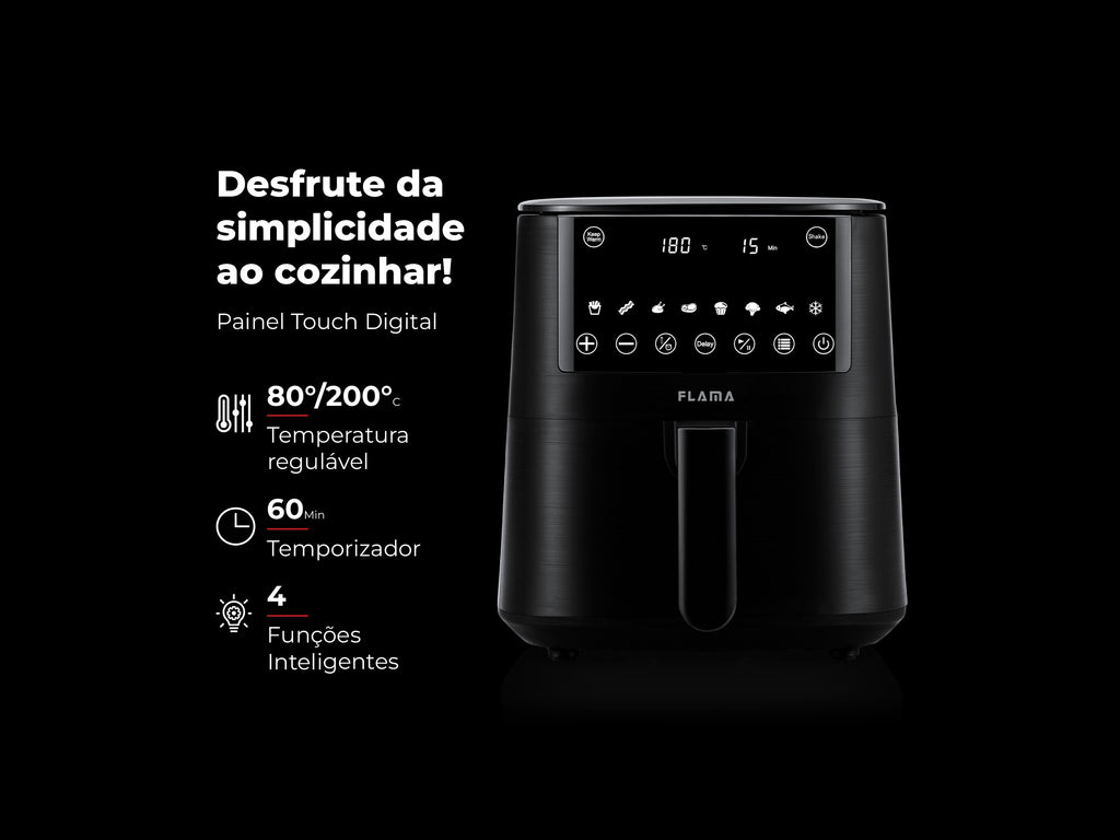 Fritadeira Sem Óleo Air Fryer 4.2L 658FL FLAMA