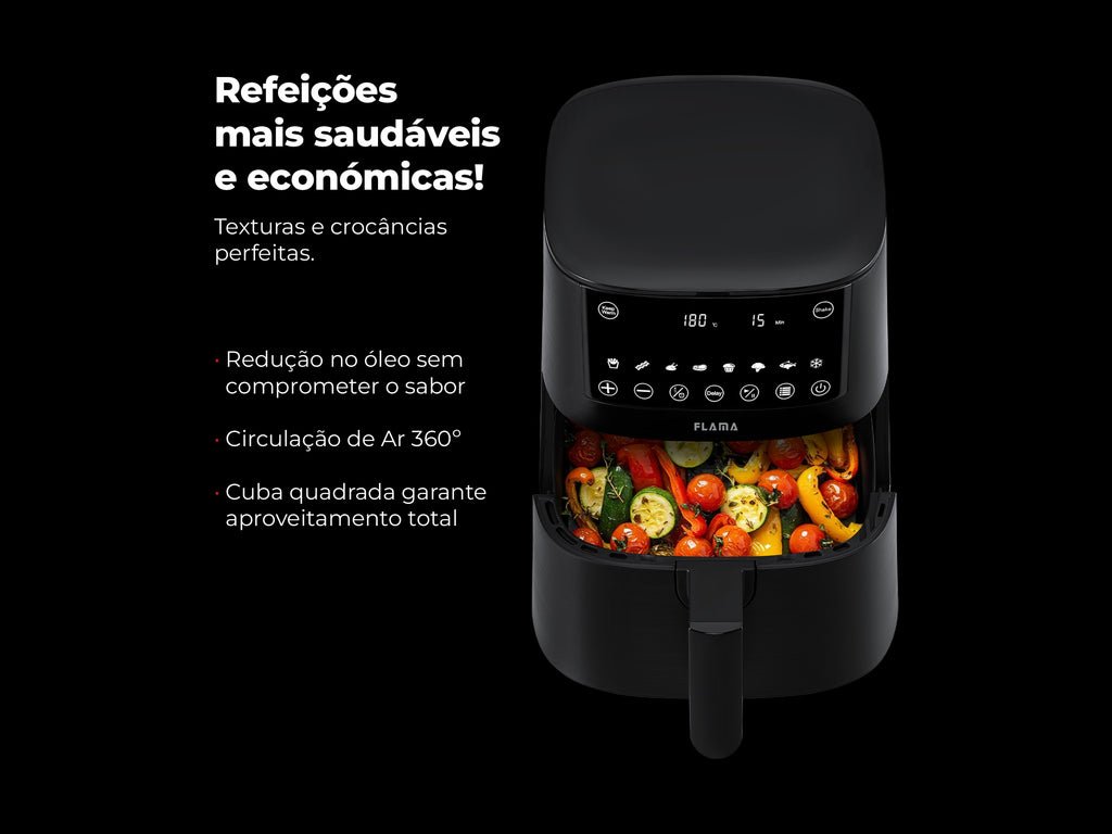 Fritadeira Sem Óleo Air Fryer 4.2L 658FL FLAMA