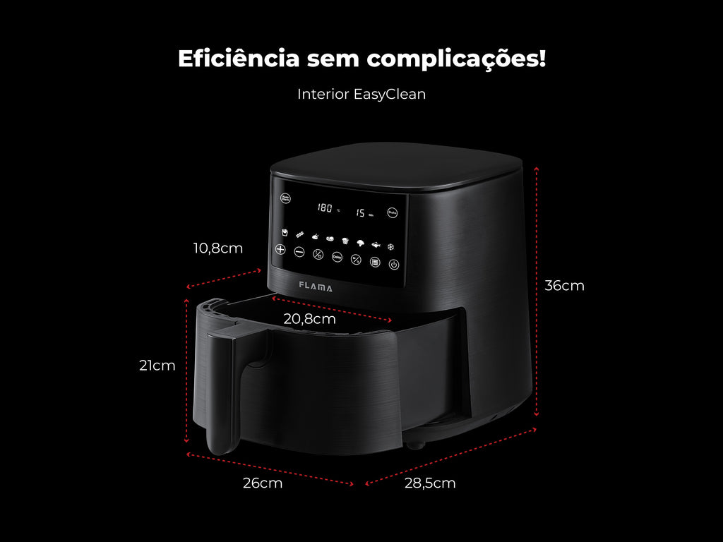 Fritadeira Sem Óleo Air Fryer 4.2L 658FL FLAMA