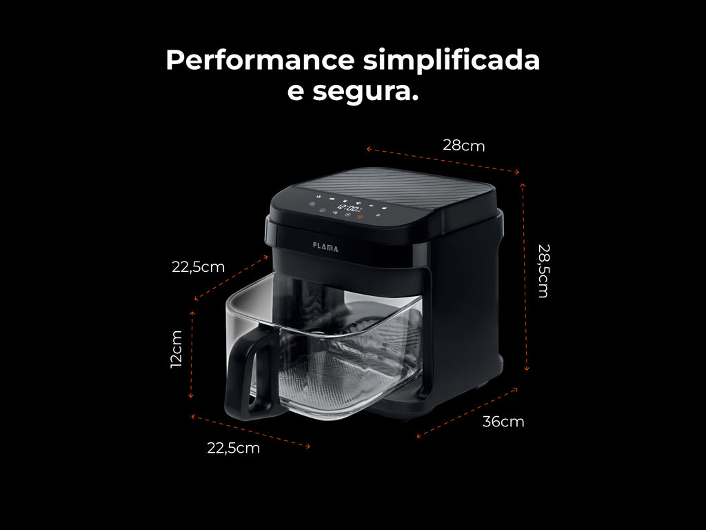 Friteuse sans huile Air Fryer GlassView 5,5 L 661FL