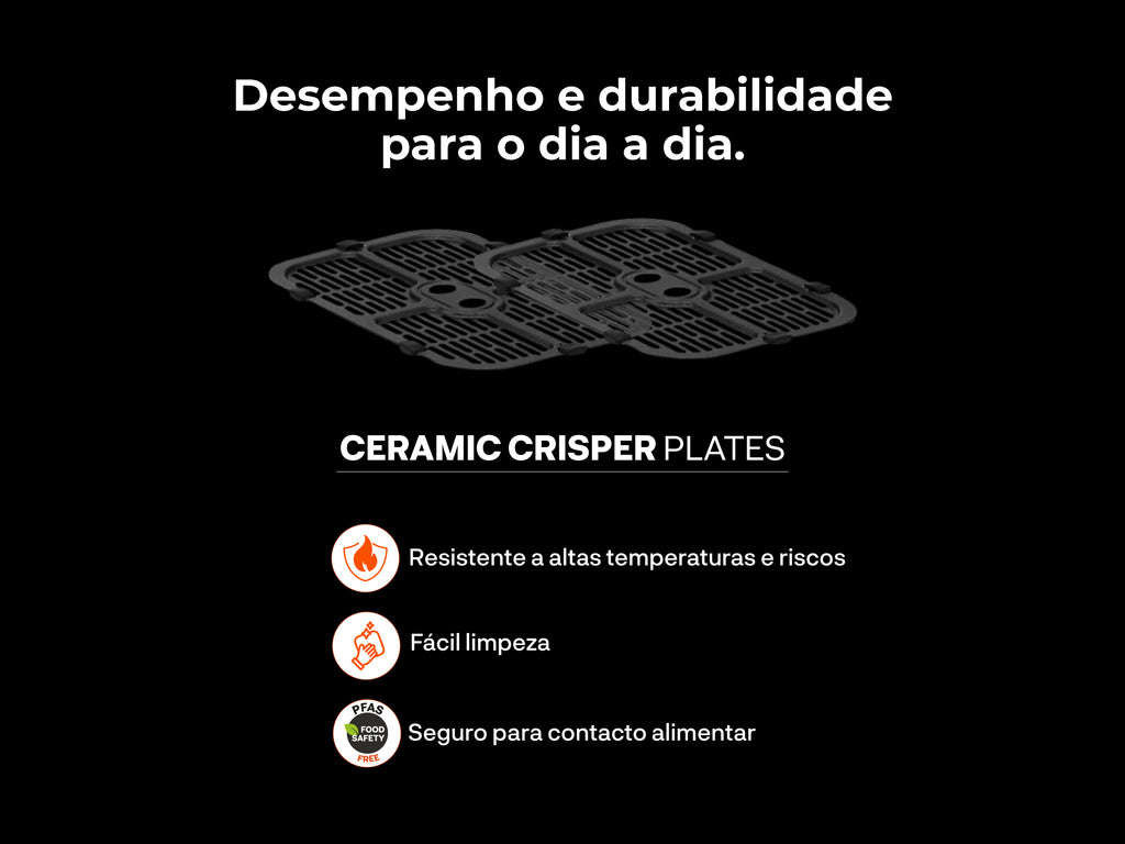 Fritadeira Sem Óleo Air Fryer Ceramic CrisperPlate Double XL 671FL