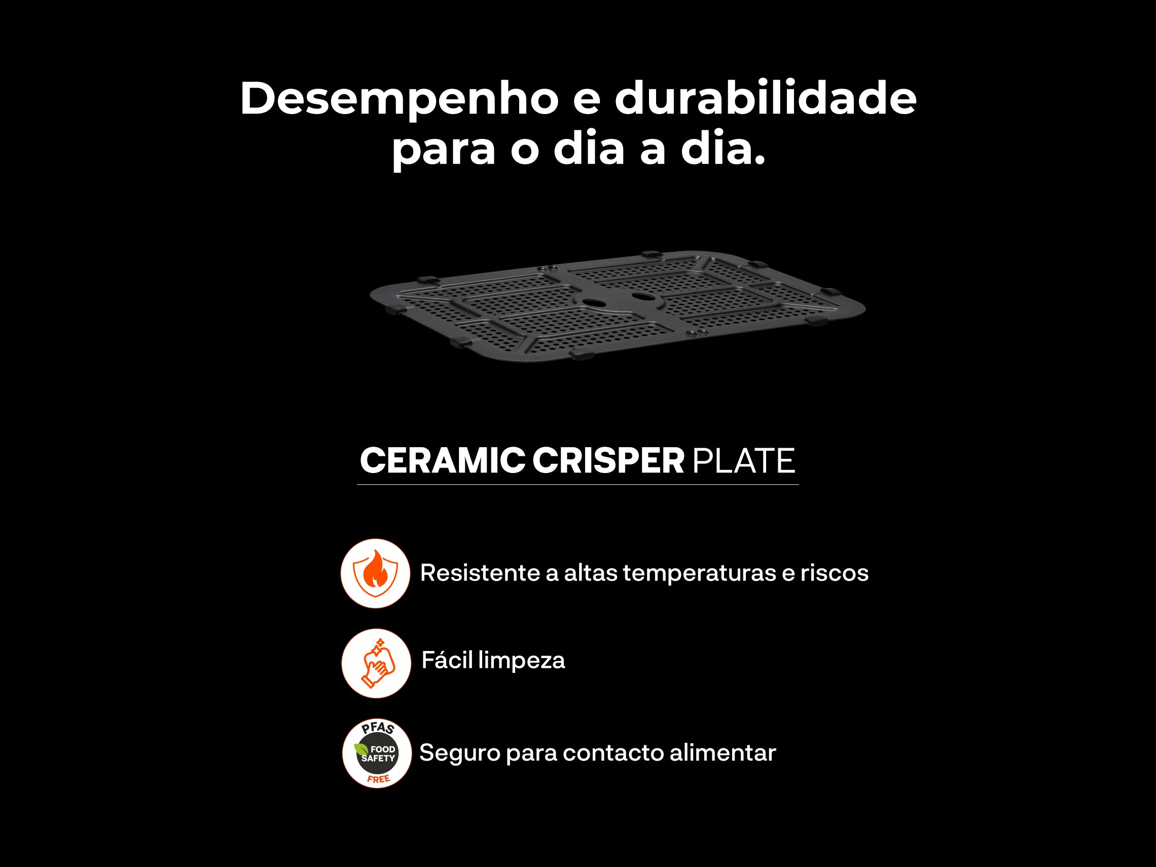 Fritadeira Sem Óleo Air Fryer Ceramic CrisperPlate Flex XXL 674FL