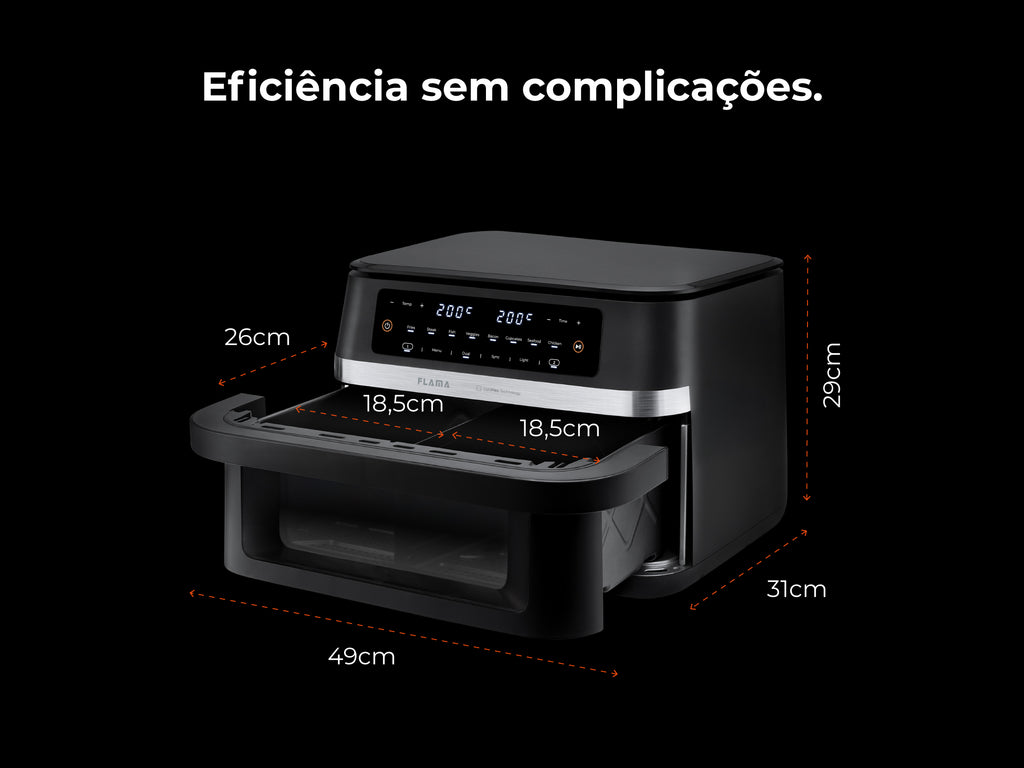 Fritadeira Sem Óleo Air Fryer Ceramic CrisperPlate Flex XXL 674FL