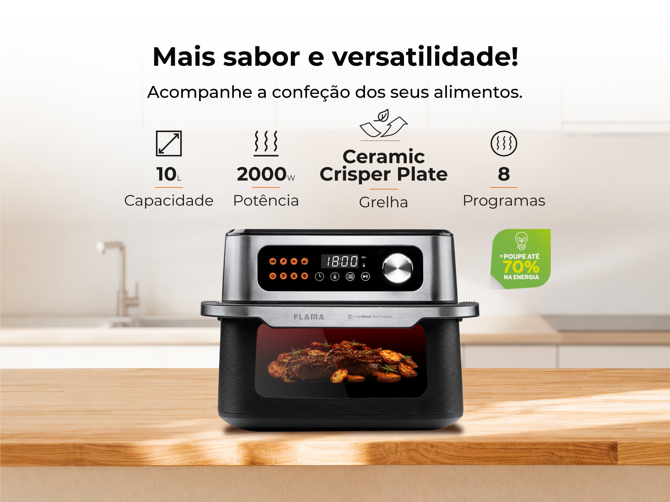 Friteuse sans huile Air Fryer Ceramic CrisperPlate Compact XL 677FL