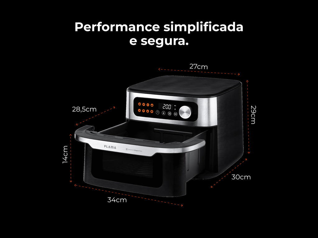 Friteuse sans huile Air Fryer Ceramic CrisperPlate Compact XL 677FL
