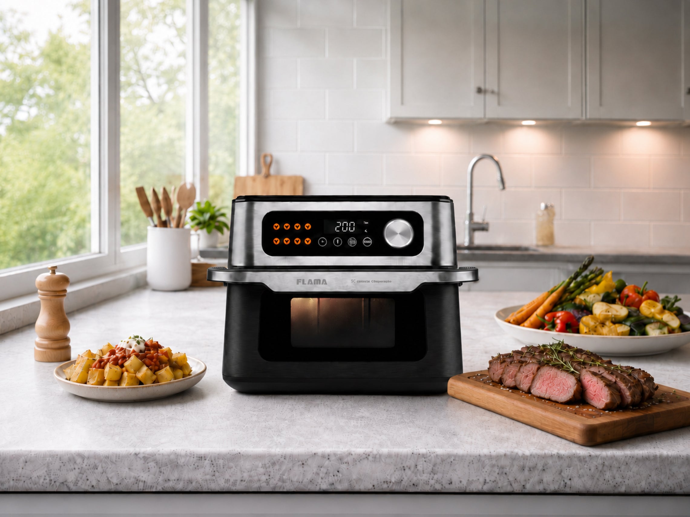 Friteuse sans huile Air Fryer Ceramic CrisperPlate Compact XL 677FL
