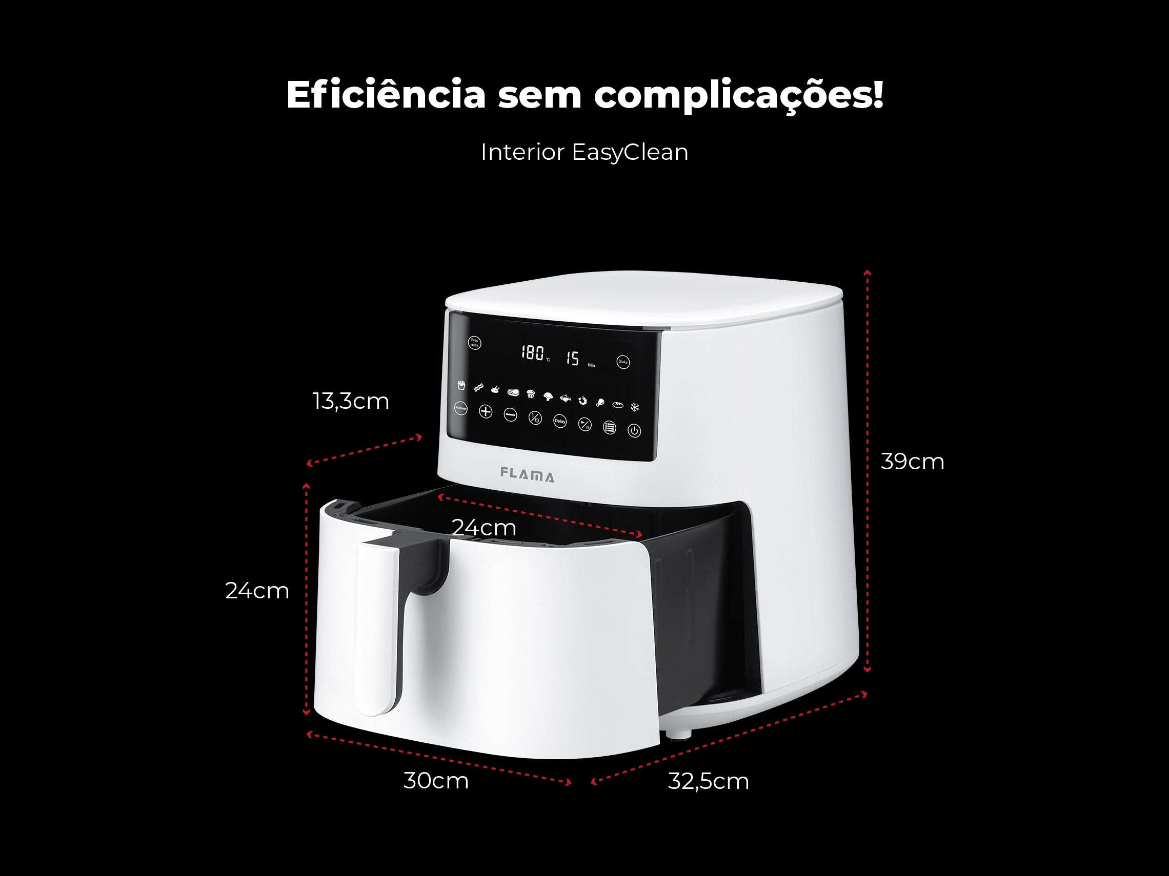Fritadeira Sem Óleo Air Fryer 7L 681FL FLAMA