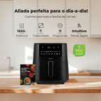 Fritadeira Sem Óleo Air Fryer 7L Preta 682FL