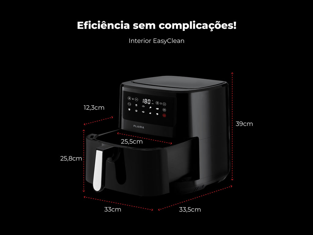 Fritadeira Sem Óleo Air Fryer Dupla Resistência 692FL FLAMA