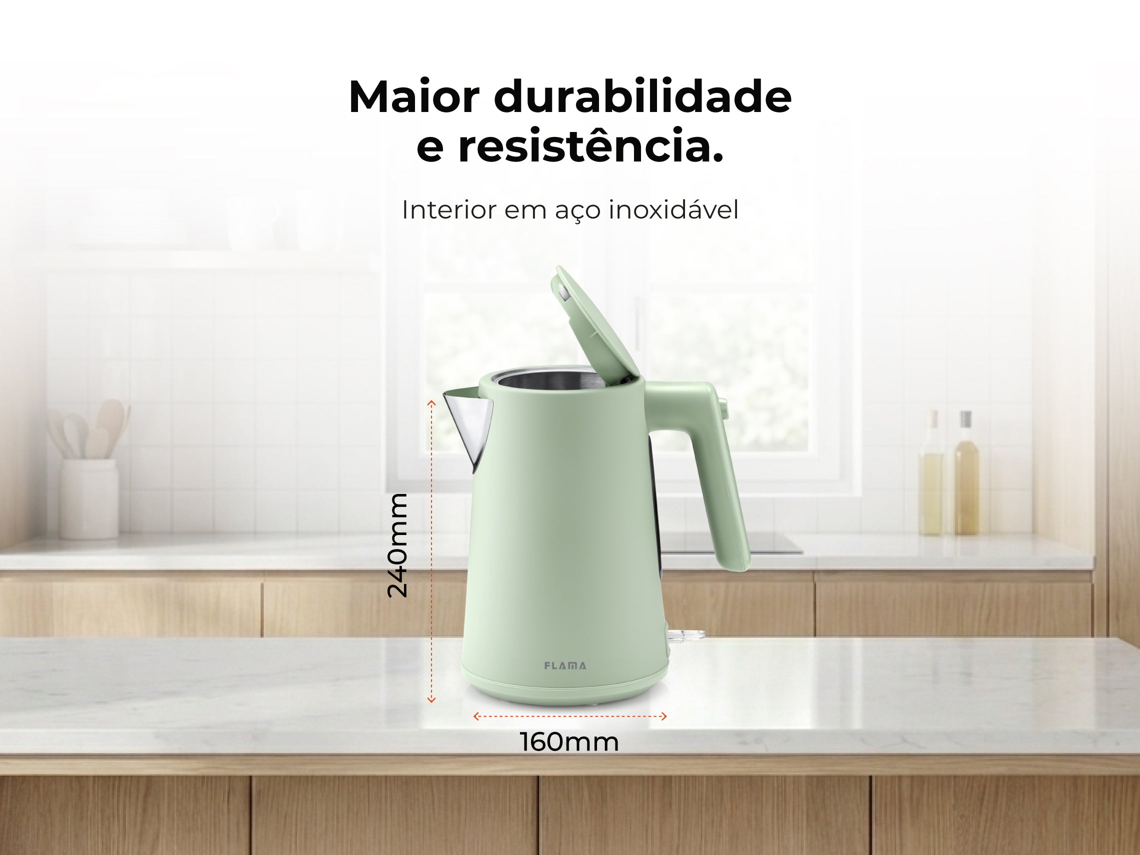 Jarro Elétrico 2200W 1.7L Soft Touch Forest 754FL FLAMA