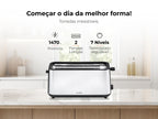 Tostadora negra de acero inoxidable de 1470 W 970FL