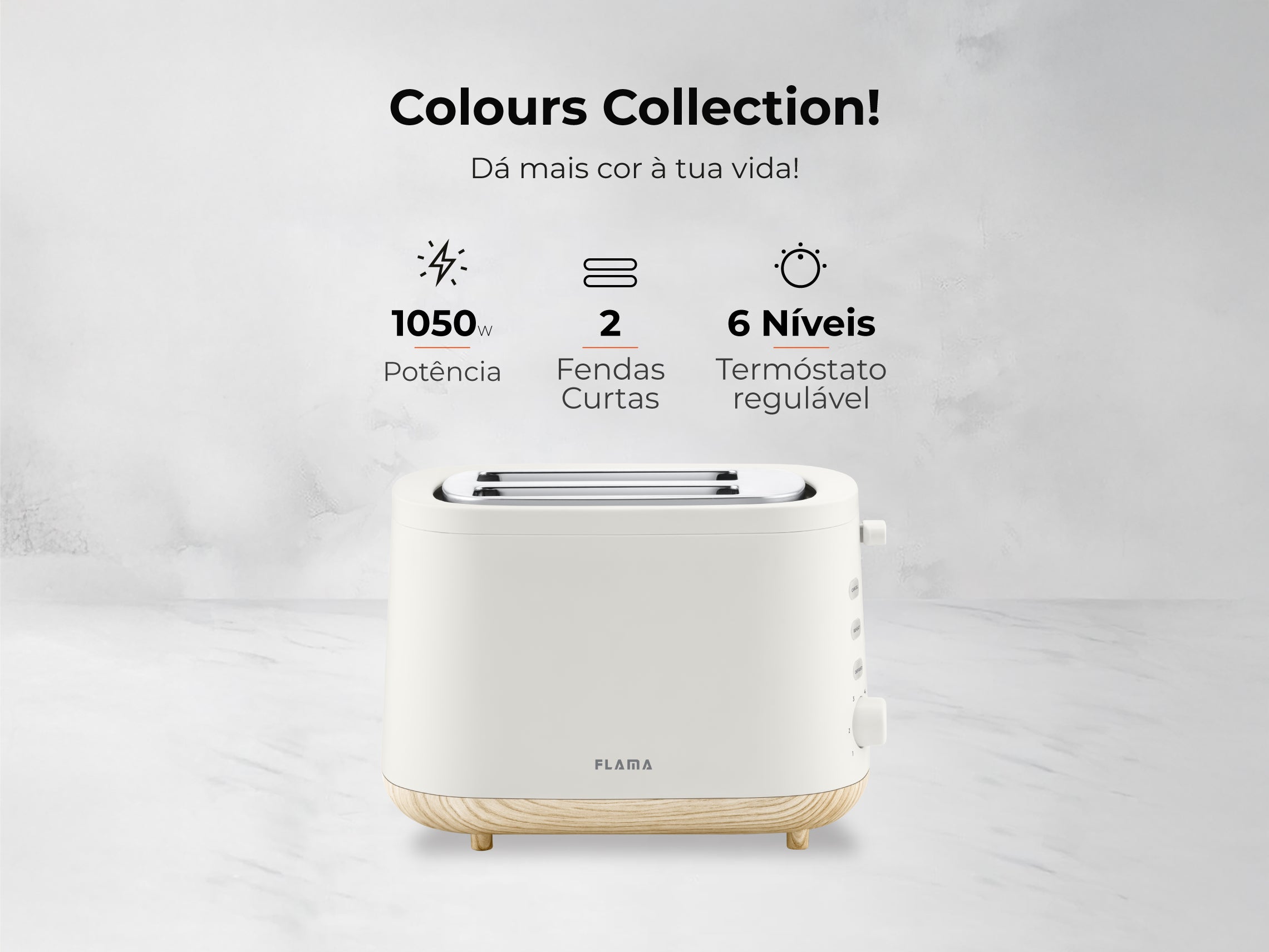 Torradeira Pearl White 1050W 981FL