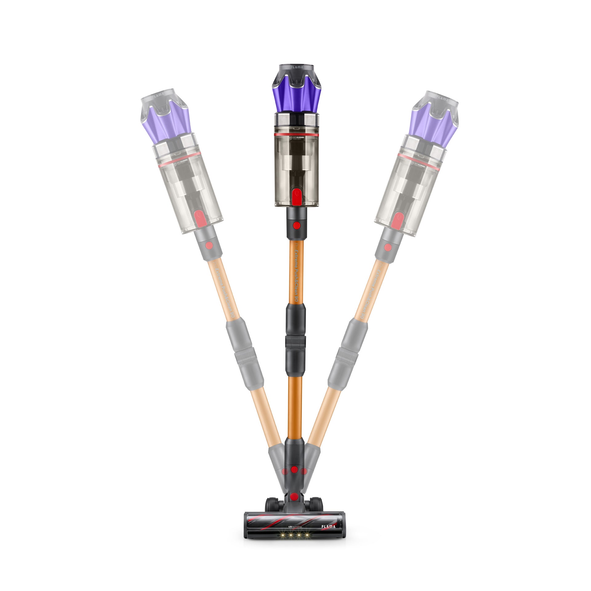 Aspirador Vertical Sem Fio ProExtreme Push&Clean 90 1651FL FLAMA