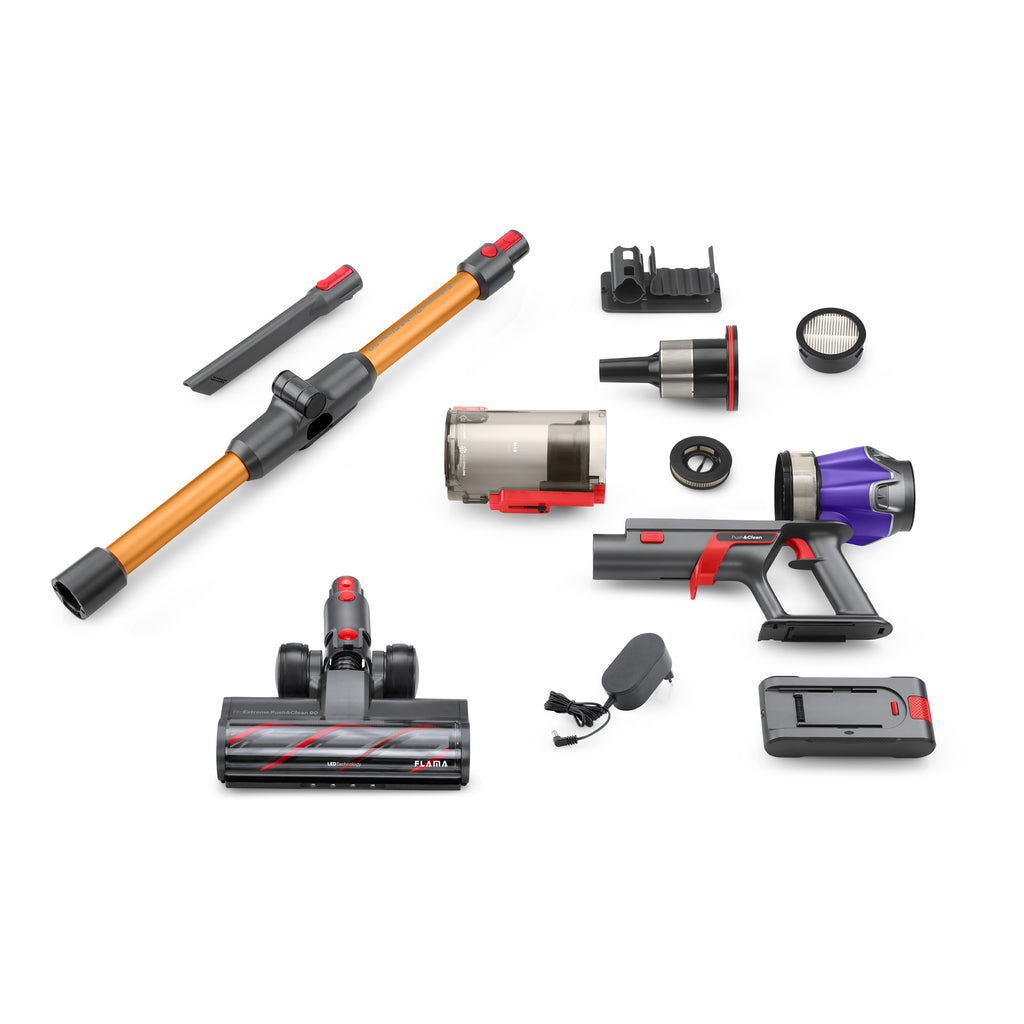 Aspirador Vertical Sem Fio ProExtreme Push&Clean 90 1651FL FLAMA