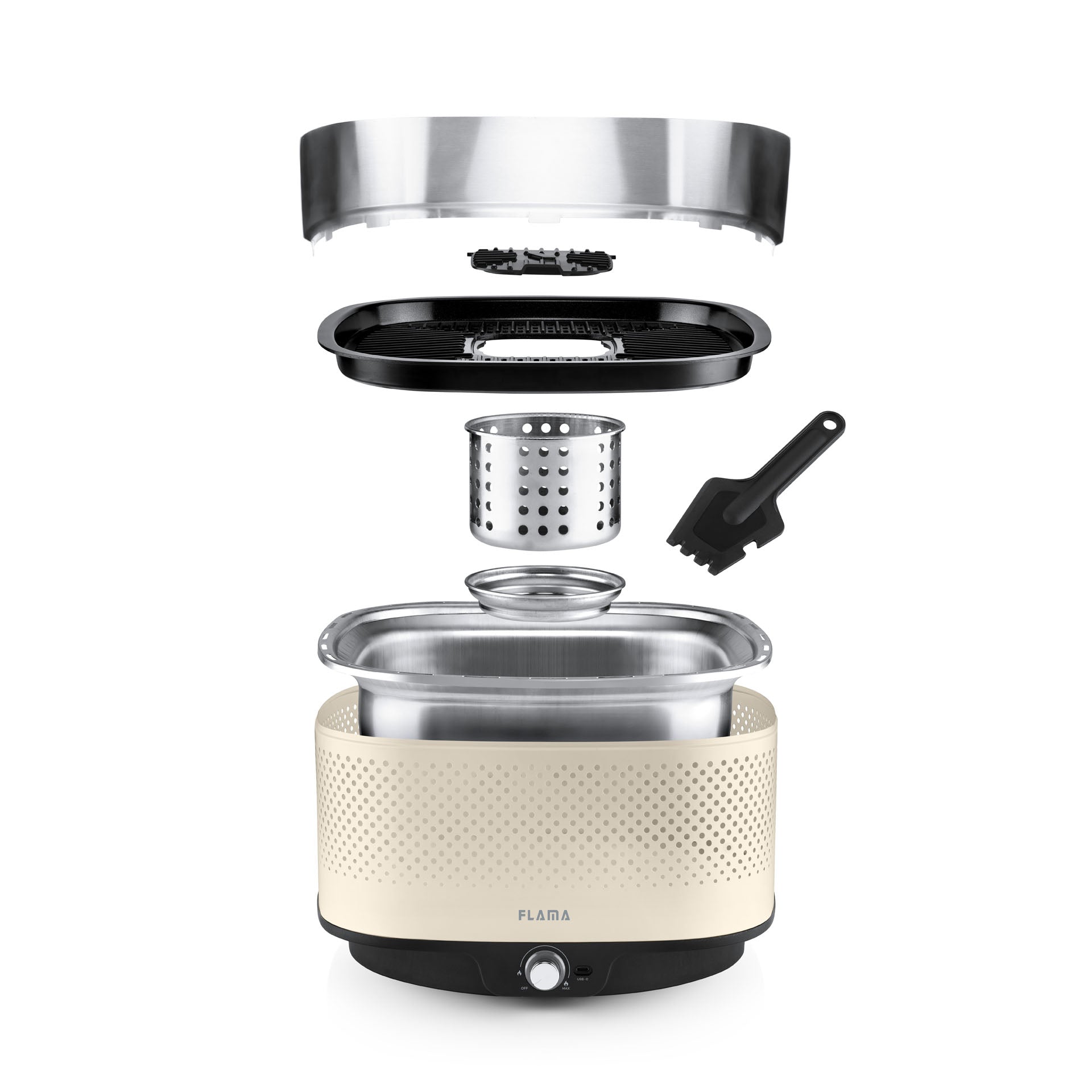 Grelhador a Carvão Mastergrill EVO Sand 4012FL FLAMA