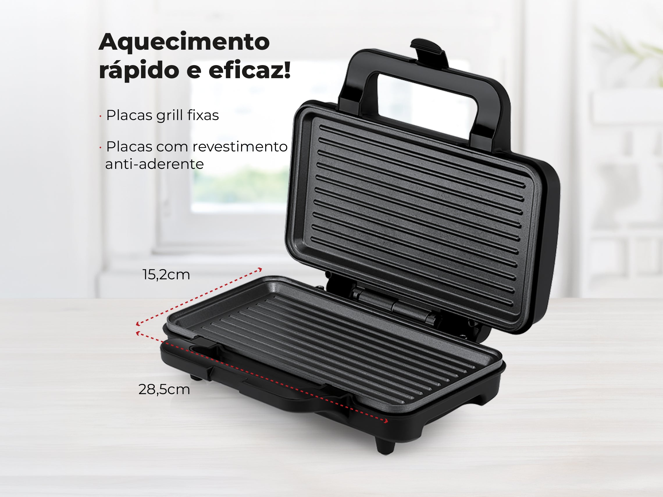 Sanduicheira Preta 900W 4971FL FLAMA