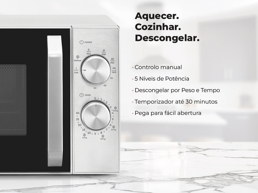 Micro-ondas 20L Com Grill Inox 1815FL FLAMA