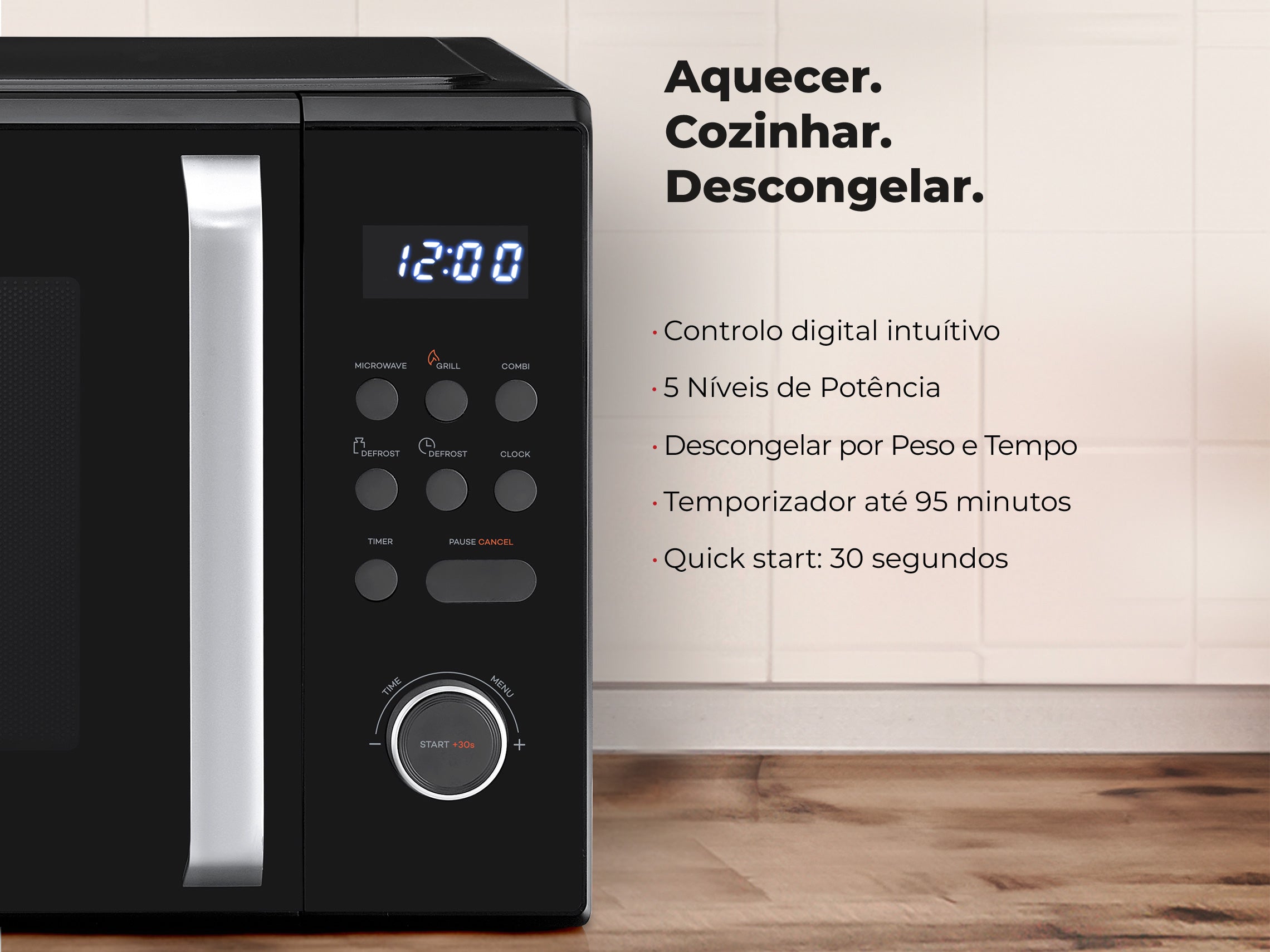 Micro-ondas 31L Digital Com Grill Preto 1871FL FLAMA