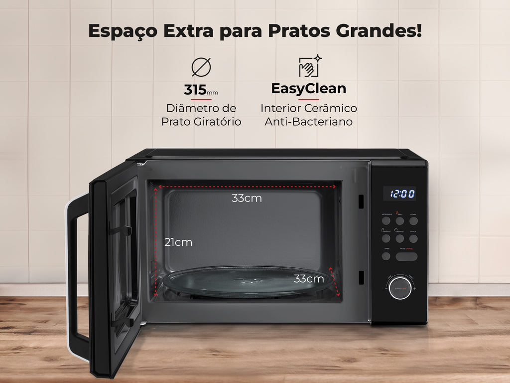 Micro-ondas 31L Digital Com Grill Preto 1871FL FLAMA