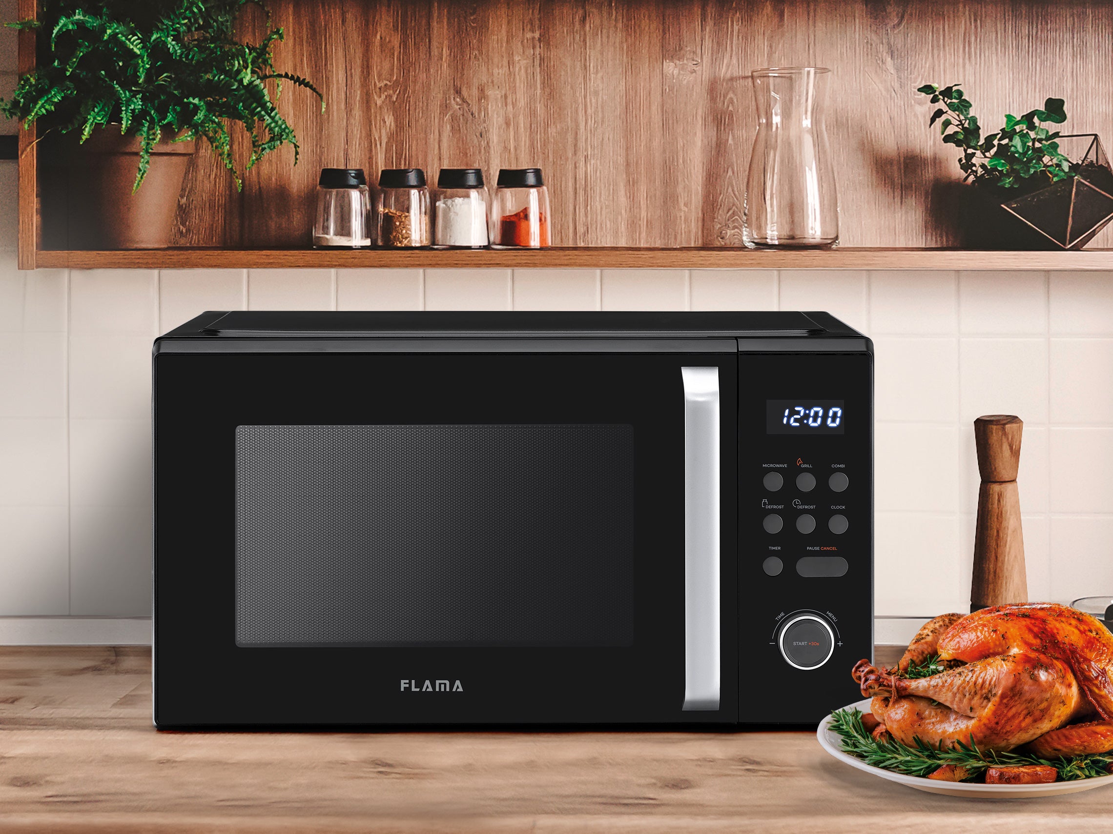 Micro-ondas 31L Digital Com Grill Preto 1871FL FLAMA