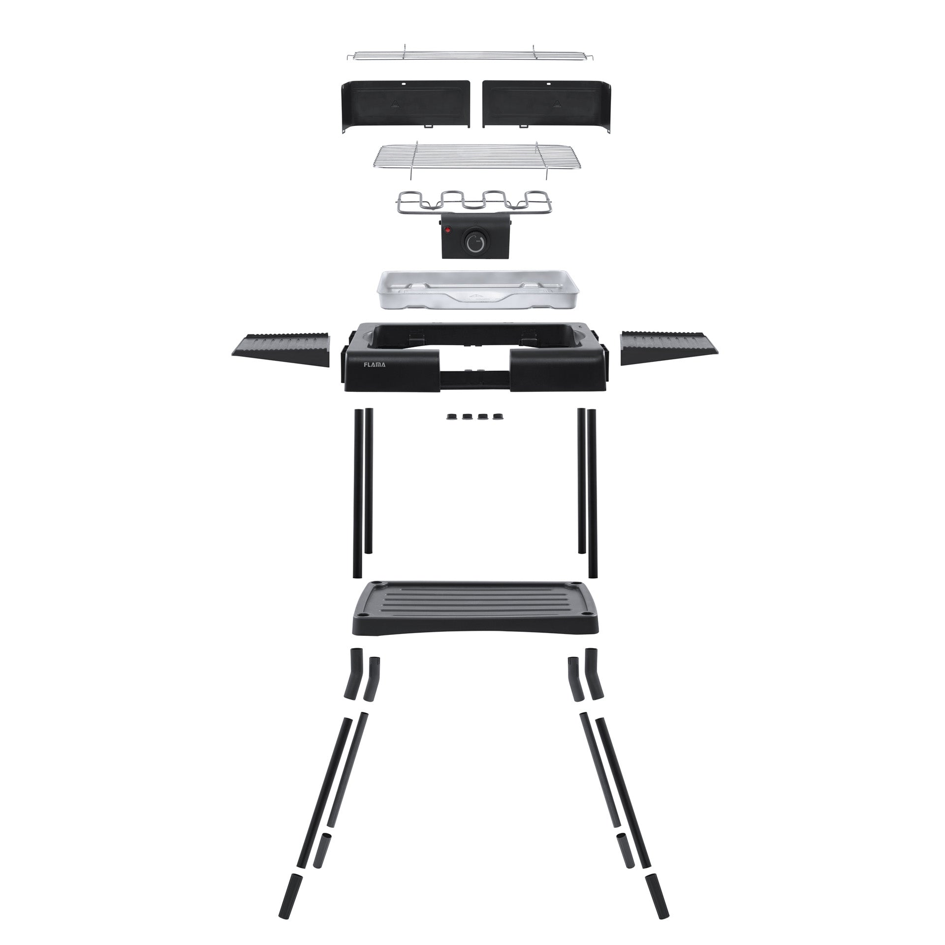 Grelhador Elétrico de Resistência Com Pés 2400W 4160FL FLAMA