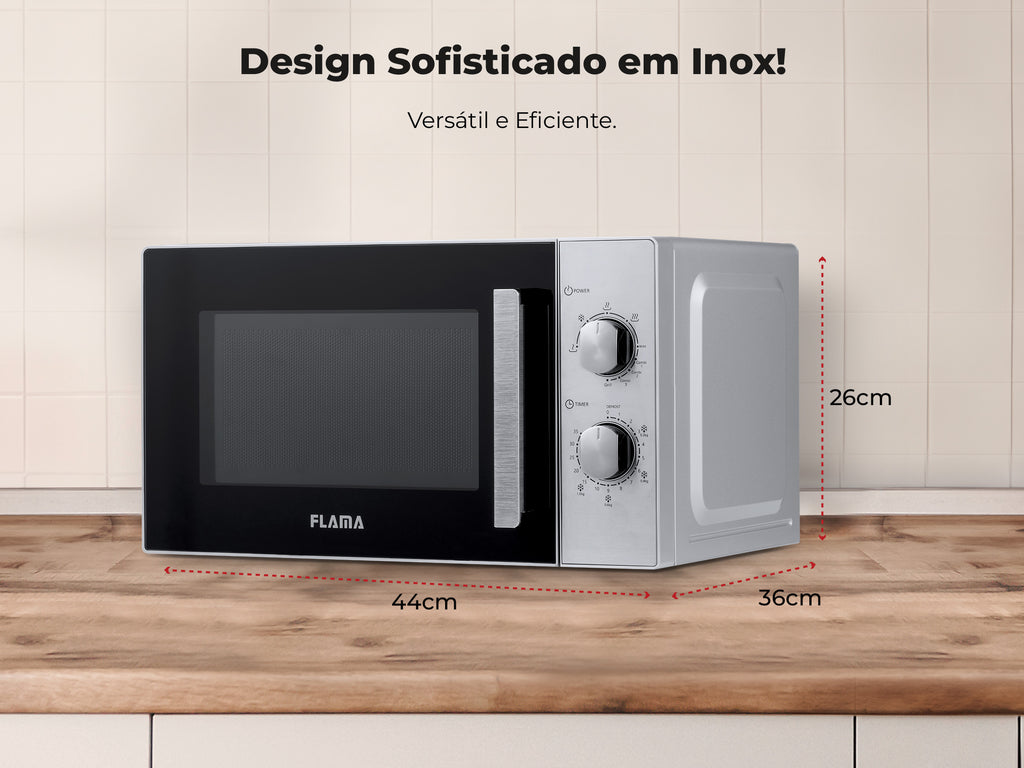 Micro-ondas 20L Com Grill Inox 1803FL FLAMA