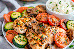 Pollo con Funghi e Verdure nella Friggitrice ad Aria - Ricetta Facile