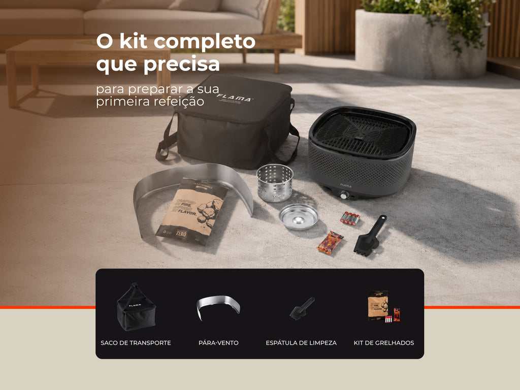 Grelhador a Carvão Mastergrill EVO Anthracite 4011FL FLAMA