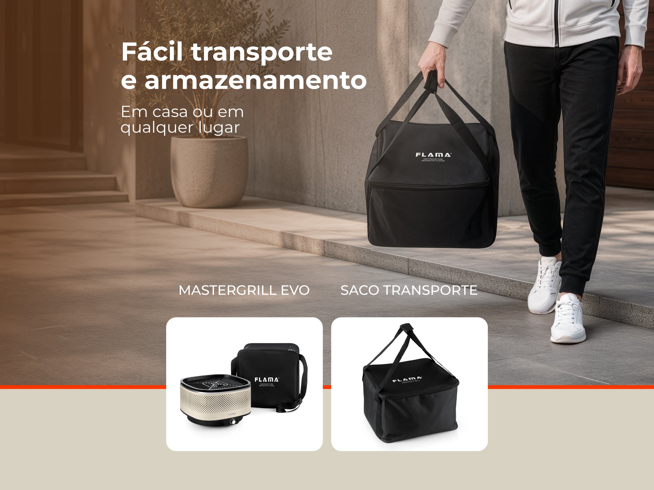 Grelhador a Carvão Mastergrill EVO Sand 4012FL FLAMA