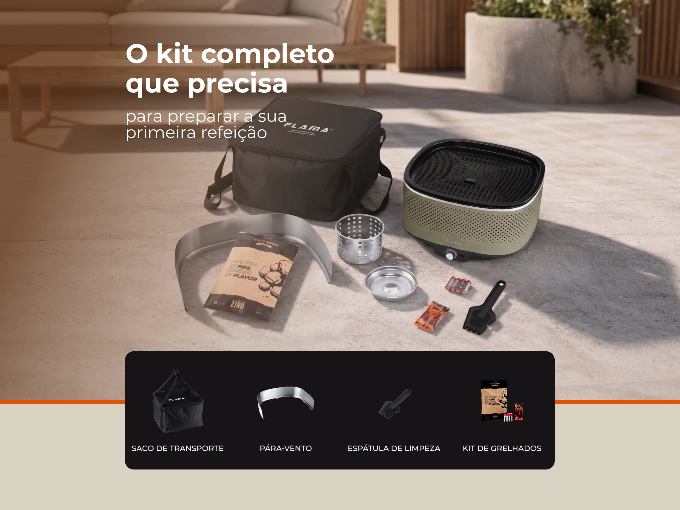 Grelhador a Carvão Mastergrill EVO Forest 4014FL FLAMA
