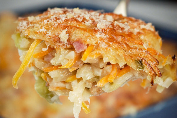 Bacalhau espiritual com legumes no micro-ondas Air Fryer