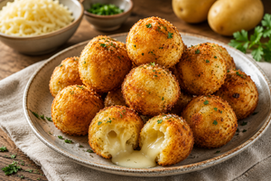 Bolinho de batata com queijo
