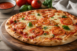Pizza rápida de pão Naan