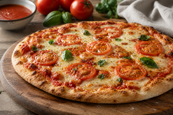 Pizza rápida de pão Naan