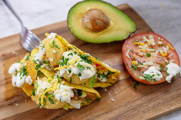 Tacos de Camarão Panado no Micro-ondas Air Fryer